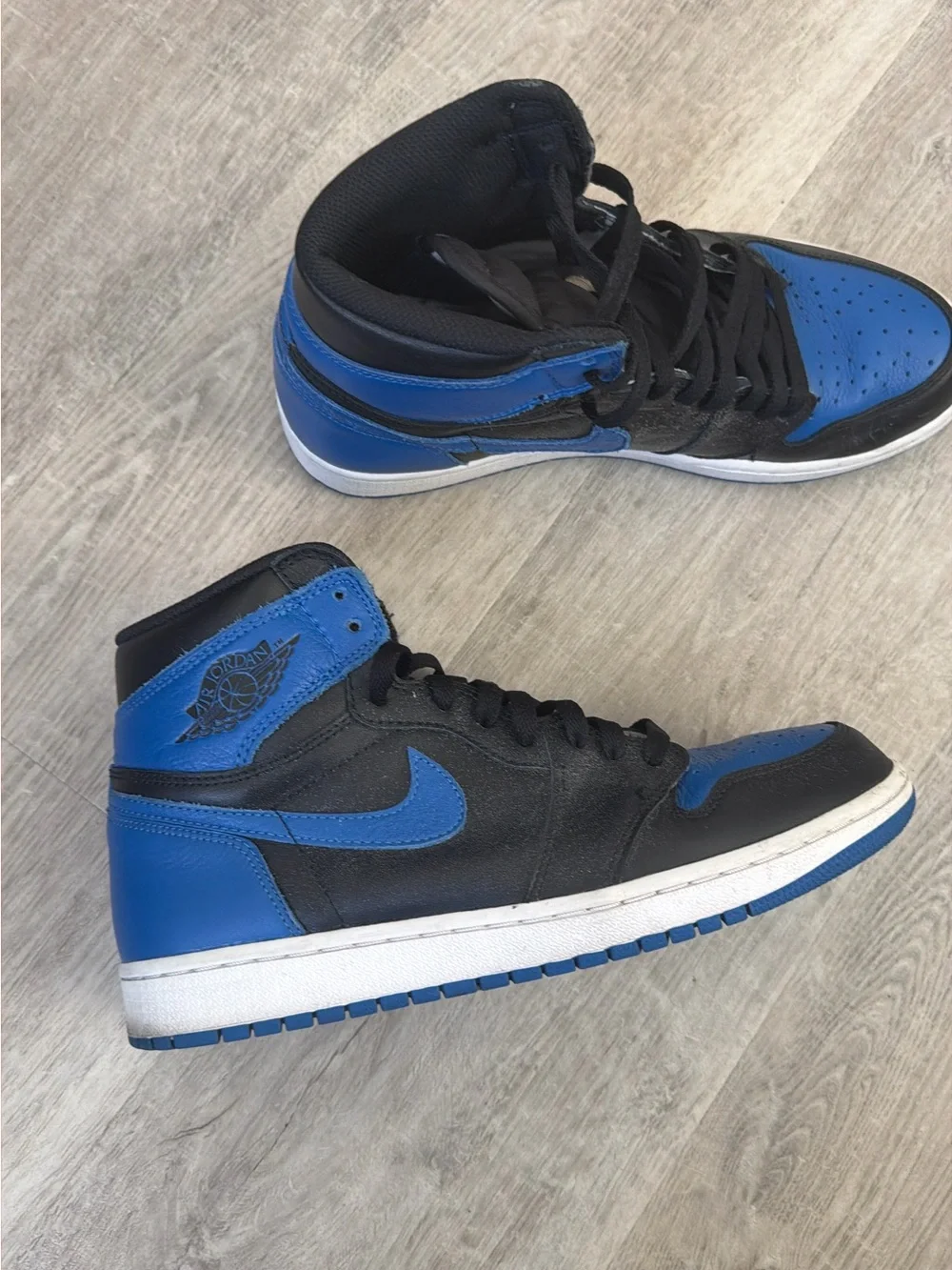 Jordan Men's High-Top Sneakers - Black & Royal Blue
